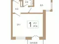 ЖК Летний -1-комнатная квартира