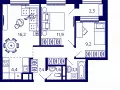 ЖК Tau House -2-комнатная квартира