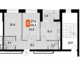 Купить 2-комнатную квартиру, 56.1 м², Москва, Строительный пр, 9С6 - фотография №7