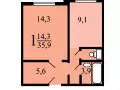 Купить 1-комнатную квартиру, 36 м², Москва, одесс - фотография №6